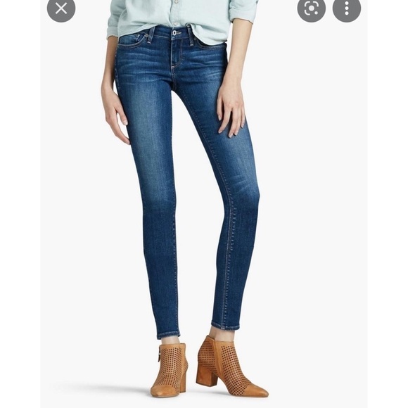 Lucky Brand Charlie Skinny distressed low rise light wash jeans size 6/28 - Picture 6 of 9